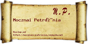 Mocznai Petrónia névjegykártya